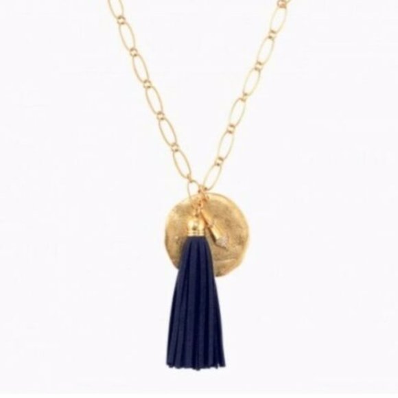 Stella & Dot | Gold Carla Tassel Pendant Necklace Retired - Picture 2 of 13